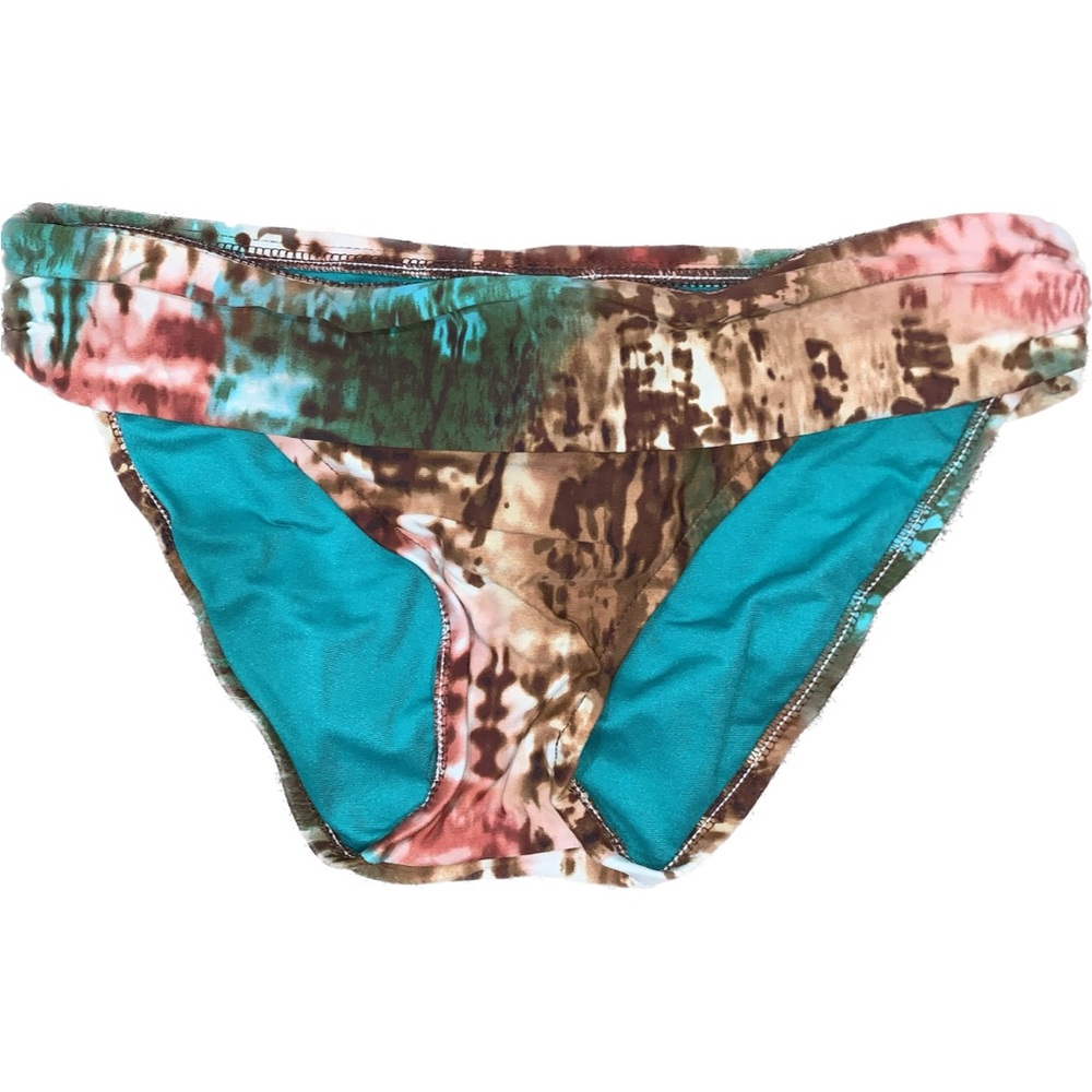 Brown/teal Tie-Dye Bikini bottom